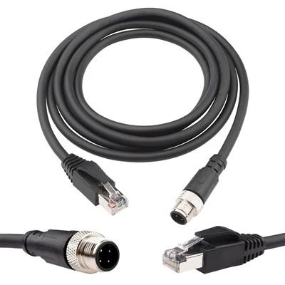Cat 5E M12 4pin D-codekabel